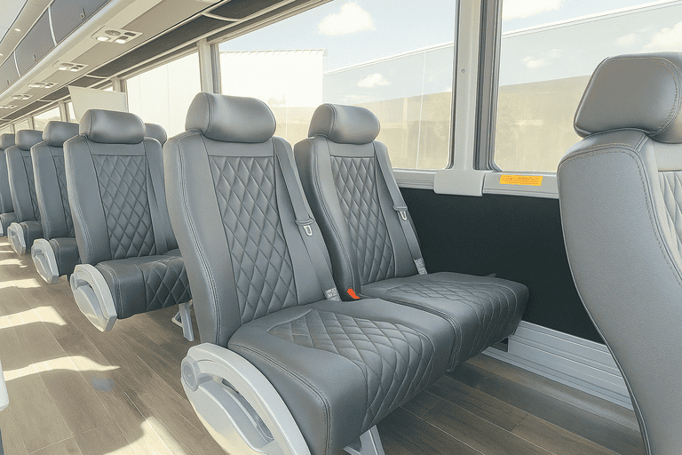 interior of Tinley Park Charter Bus charter bus